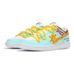 [Custom Male Sun Style]  Dunk Skateboarding Shoes Men Low-top Blue/Orange - Image 3