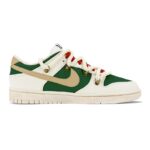 [Custom Green Christmas]  Dunk Skateboarding Shoes Men Low-top Beige/Green - Image 2