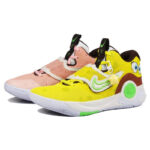 [Custom Back-to-school Season - Sponge Starfish]  KD Trey 5 X Basketball Shoes Low-top Yellow/pink/white - Image 2
