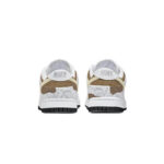 [Custom Women's cashew flower retro white and brown]  Dunk Skateboarding Shoes Women's Low-top Light Khaki - Image 4
