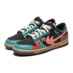 [Custom Men's graffiti in black and red]  Dunk Skateboarding Shoes Men - Image 3
