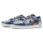 [Custom Men's spray-painted starry sky in black and blue]  Dunk Skateboarding Shoes Men - Image 3