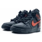[Custom Burning Soul]  Dunk Skateboarding Shoes Unisex Black/Red - Image 2