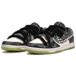 [Custom The male clown is in black, white and grey]  Dunk Skateboarding Shoes Men Low-top Black/White/Gray - Image 4