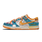 [Custom Men's color-blocking graffiti]  Dunk Skateboarding Shoes Men - Image 2