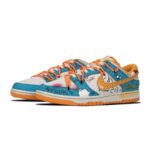 [Custom Men's color-blocking graffiti]  Dunk Skateboarding Shoes Men - Image 4