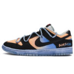 [Custom Men's California sunset black orange blue]  Dunk Skateboarding Shoes Men - Image 2