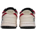 [Custom The male model's battle damage is as high as white and blue]  Dunk Skateboarding Shoes Men Low-top White/Blue/Red - Image 4