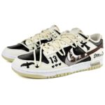 [Custom Cross]  Dunk Skateboarding Shoes Men Low-top Brown - Image 3