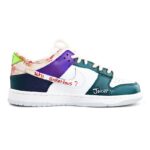 [Custom Doodle 2 Male E]  Dunk Skateboarding Shoes Spilt Color Shoes Men - Image 3