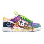 [Custom Doodle 2 Male E]  Dunk Skateboarding Shoes Spilt Color Shoes Men - Image 4