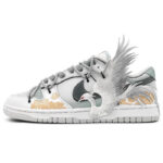 [Custom White Phoenix Yinfei Men's Grey gold version]  Dunk Skateboarding Shoes Men - Image 2
