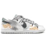 [Custom White Phoenix Yinfei Men's Grey gold version]  Dunk Skateboarding Shoes Men - Image 3