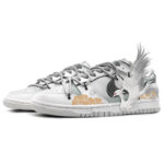 [Custom White Phoenix Yinfei Men's Grey gold version]  Dunk Skateboarding Shoes Men - Image 5