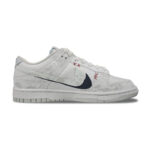 [Custom Eternal silent words]  Dunk Skateboarding Shoes Men Low-top Grey / Red - Image 3
