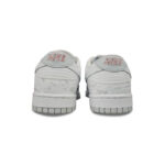 [Custom Eternal silent words]  Dunk Skateboarding Shoes Men Low-top Grey / Red - Image 5