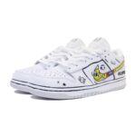 [Custom White 2D hand-drawn pictures]  Dunk Skateboarding Shoes Men Low-top White/yellow/black - Image 3