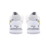 [Custom White 2D hand-drawn pictures]  Dunk Skateboarding Shoes Men Low-top White/yellow/black - Image 5