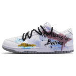 [Custom Men's graffiti on a snowy night]  Dunk Skateboarding Shoes Men - Image 2