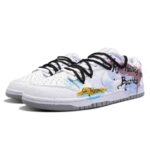 [Custom Men's graffiti on a snowy night]  Dunk Skateboarding Shoes Men - Image 3