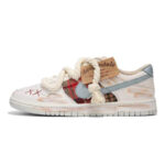 [Custom Men's style: red Scotland, white brown]  Dunk Skateboarding Shoes Men - Image 2