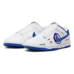 [Custom Red Alert]  Dunk Skateboarding Shoes Men Low-top Blue/white - Image 3
