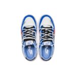 [Custom The cold winter is vast and clear]  Dunk Skateboarding Shoes Unisex Low-top White/Blue - Image 5