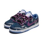 [Custom Bibo Cashew Nuts]  Dunk Skateboarding Shoes Unisex Low-top Purple/Blue - Image 3