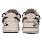 [Custom Men's ink-wash art in black and blue]  Dunk Skateboarding Shoes Men Low-top Blue/Brown - Image 5