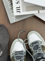 [Custom A Miraculous Journey]  Dunk Skateboarding Shoes Unisex Low-top Grey White Green - Image 9