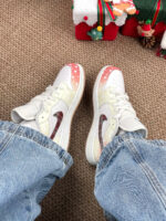 [Custom Gradient Polka Dots] Jordan Air Jordan 1 Low Top Unisex Skateboarding Shoes - Image 11