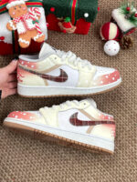 [Custom Gradient Polka Dots] Jordan Air Jordan 1 Low Top Unisex Skateboarding Shoes - Image 12