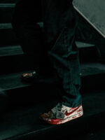 [Custom AF Chainsaw Horror]  Air Force 1 Skateboard Shoes Unisex Low-Top White/Red - Image 7