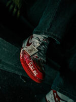 [Custom AF Chainsaw Horror]  Air Force 1 Skateboard Shoes Unisex Low-Top White/Red - Image 10