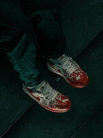 [Custom AF Chainsaw Horror]  Air Force 1 Skateboard Shoes Unisex Low-Top White/Red - Image 17