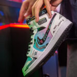 [Custom Cyber Cotton Candy] Jordan Air Jordan 1 Mid Unisex Skateboarding Shoes - Image 2
