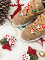 [Custom Gingerbread Man] Jordan Air Jordan 1 Low Top Unisex Skateboarding Shoes Brown - Image 4