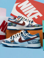 [Custom Cowboy Graffiti] Dunk Skateboarding Shoes Twine Shoelace Unisex - Image 12