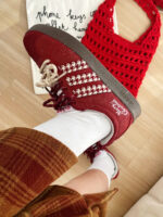 [Custom Houndstooth] VL COURT 2.0 Low Top Skate Shoes Unisex Christmas Collection - Image 7
