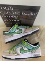 [Custom Dr. Crocodile]  Dunk Skateboarding Shoes Unisex Low-top Brown/green/blue - Image 9