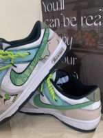 [Custom Dr. Crocodile]  Dunk Skateboarding Shoes Unisex Low-top Brown/green/blue - Image 8