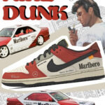 [Custom Dunk X Marlboro🏎️] Dunk Skateboarding Shoes Unisex Low-top
