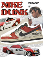 [Custom Dunk X Marlboro🏎️] Dunk Skateboarding Shoes Unisex Low-top