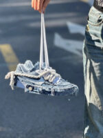 [Custom Men's denim cross]  Air Force 1 Skateboarding Shoes Men - Image 9