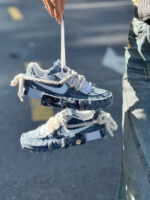 [Custom Men's denim cross]  Air Force 1 Skateboarding Shoes Men - Image 8