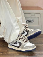[Custom Wilderness] Dunk Skateboarding Shoes Unisex Gray/Brown - Image 9