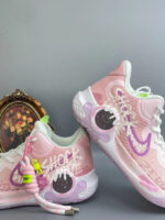 [Custom Plum soda water]  KD Trey 5 IX Vintage Basketball Shoes Unisex Low-top Pink - Image 8