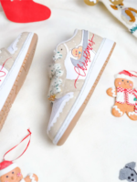[Custom Christmas Gingerbread Man] Dunk Skateboarding Shoes Women's Low-top - Image 13