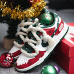 [Custom Winter Solstice] Dunk Skateboarding Shoes Men Low-top Red/Green