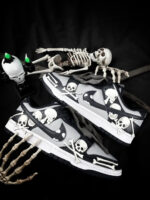 [Custom Ghost Ship] Dunk Skateboarding Shoes Unisex Low-top Grey/Black/White - Image 2